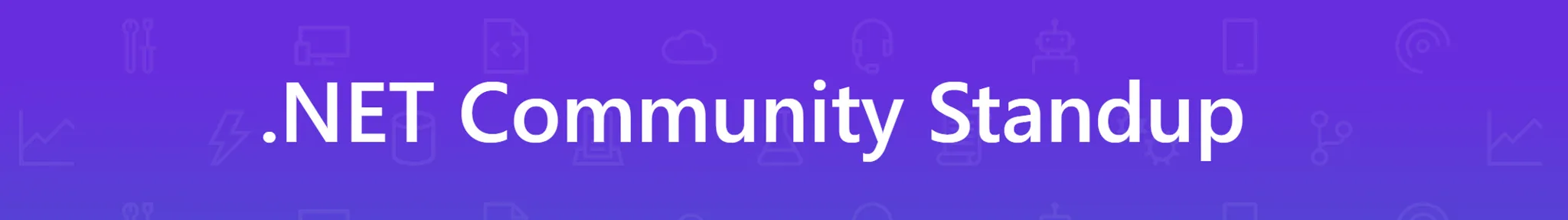 .NET Community Standup.