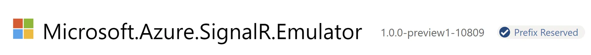 Azure SignalR Service emulator website.